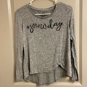 Size 14 gray #snowday shirt